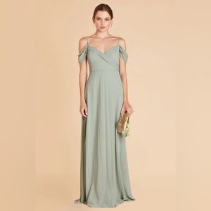BIRDY GREY SPENCE CONVERTIBLE DRESS IN CHIFFON SAGE - SIZE M